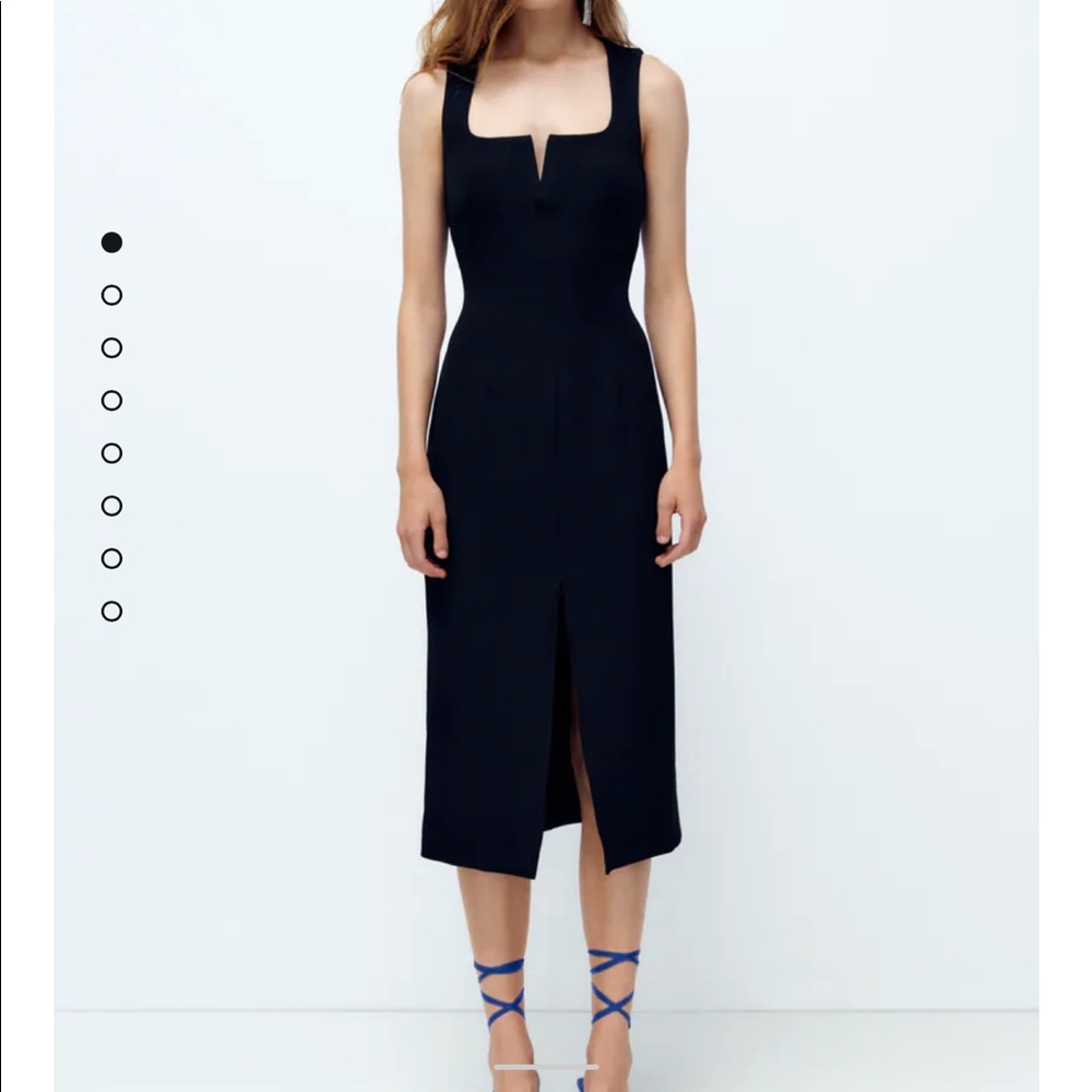 NWT. ZARA midi black dress